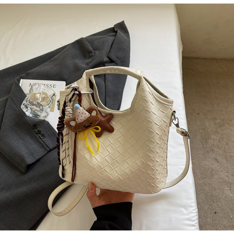 Luxury Brand Designer Bag Fashion Woven Handbag For Women 2025 New Large Capacity Bucket Bag High-End Feel Single Shoulder Crossbody Bag