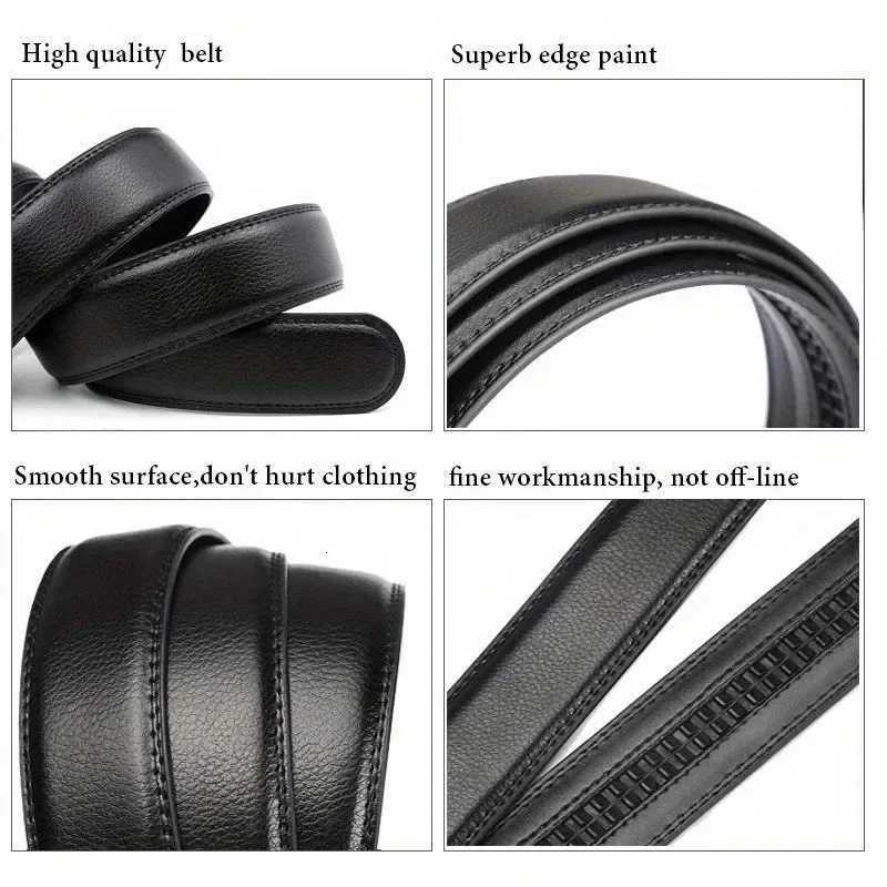 Fashion Automatic Buckle Belt for Men Famous Brand Business Belt Men PU Leather Waist Straps Black Male Jeans Belts for Men W251018