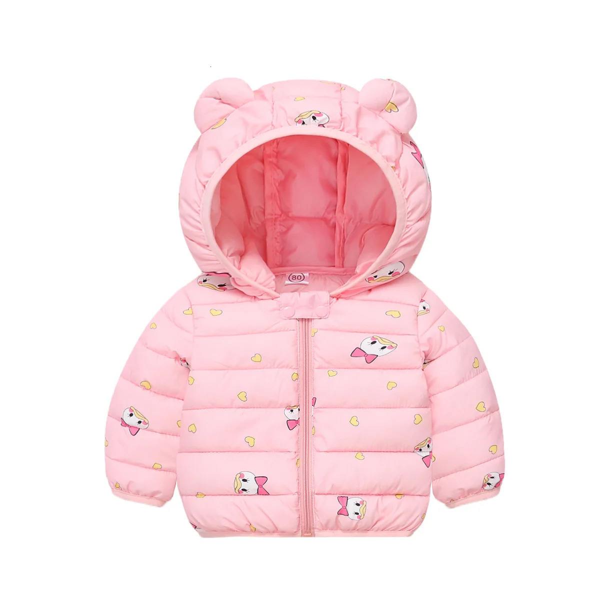 Children Down Cotton Jacket Baby Autumn Winter Light Thin Outerwear 13Years Baby Boys Girls Zipper Hooded Coat 251017