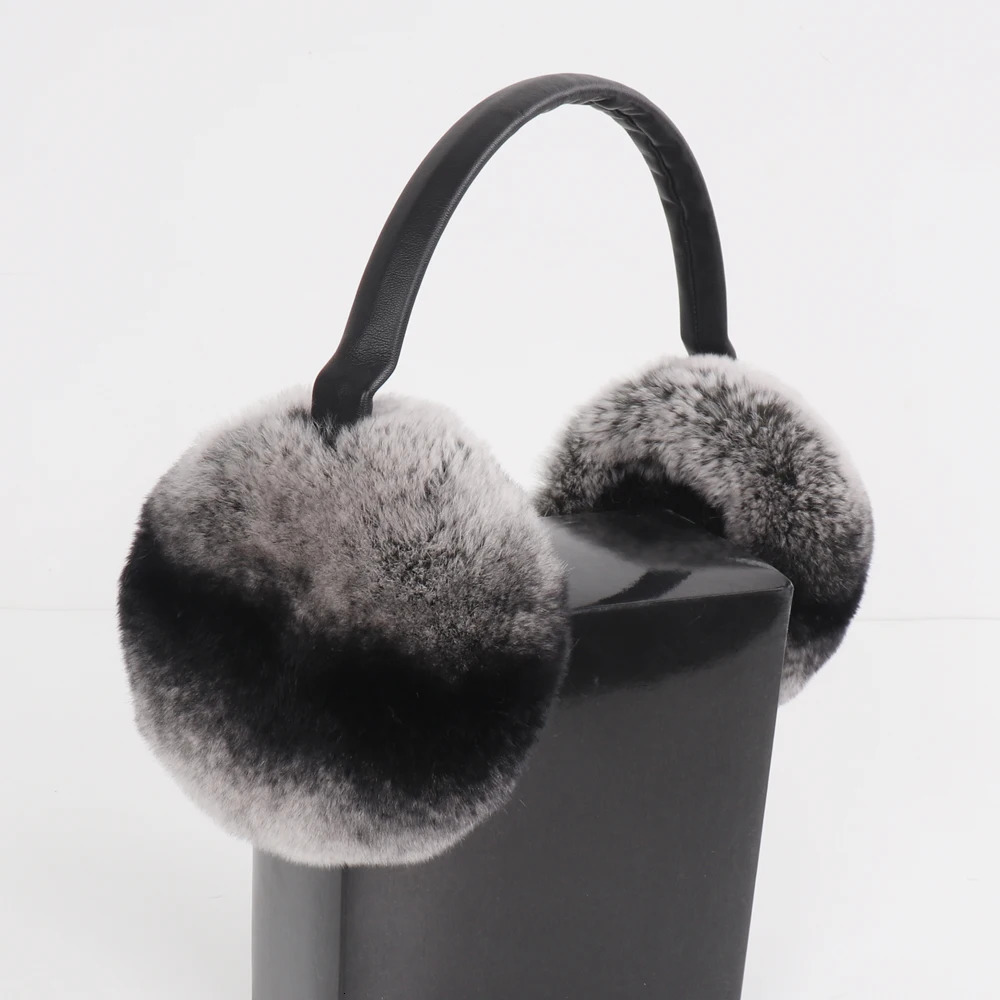 Style Women 100 Natural Rex Rabbit Fur Earmuffs Winter Fashion Girls Rex Rabbit Fur Earmuff Russian Plush Fur Earflap 251014