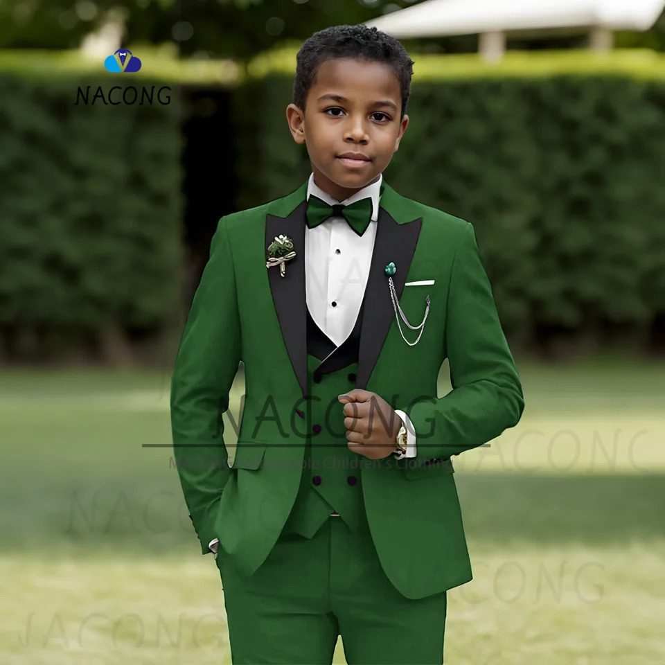 Boys Suit Slim Fit Custom Tuxedo Lawn Wedding 3 Piece 251017