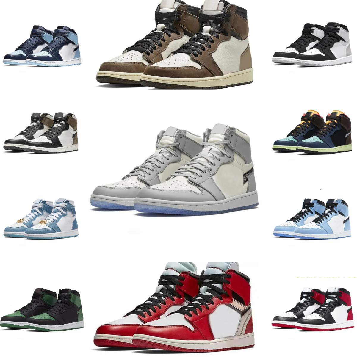 Jump Mans J1 1 Sports Basketball Shoes Trainers 1S Women High Low Chicago OW TS Reverse Bio Hack True Turbo Blue Pine Casual Shoe DARK Mocha OG Denim Outdoor Sneakers S8