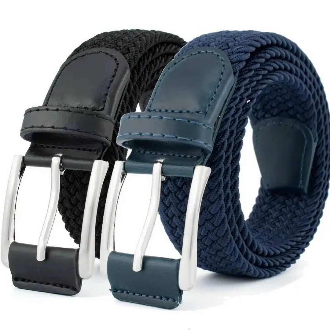 Men Women Stretch Elastic Woven Breathable Nylo Belt with Alloy Pin Buckle High Quality Jean Canvas Multifunctional Outdoor Belt W251018