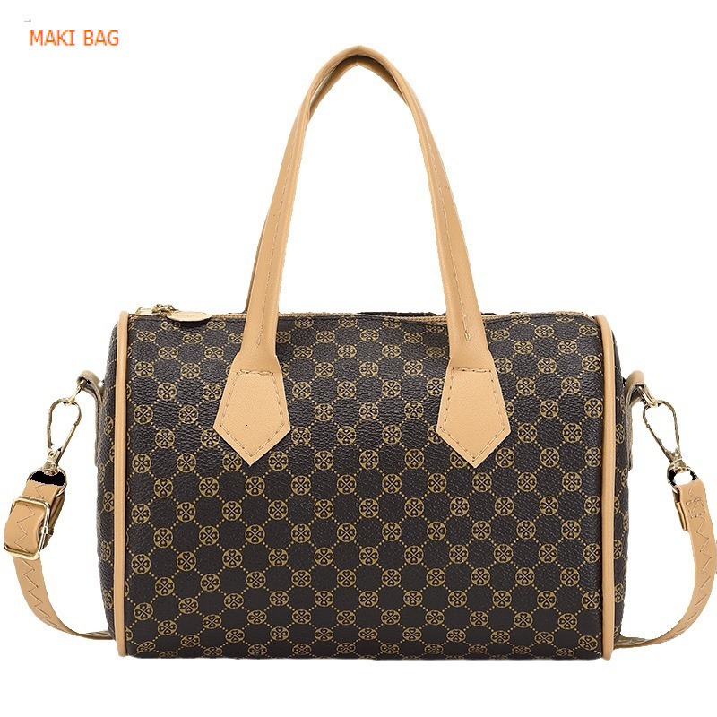 New printed handbag, fashionable casual retro large capacity crossbody bag, women's shoulder bag, designer bag, wallet, luxury bag