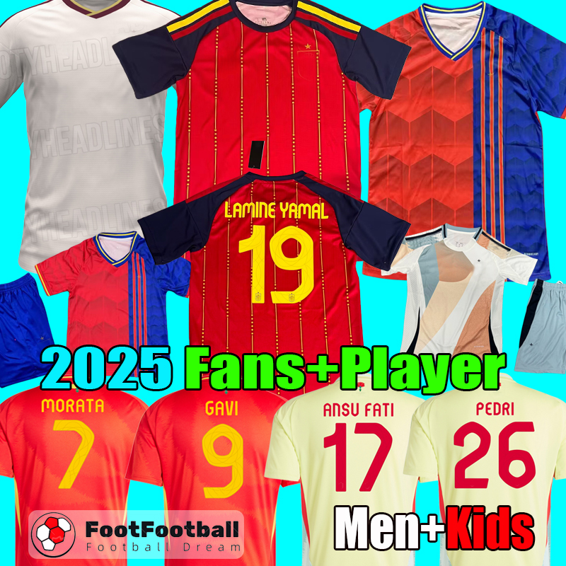 3XL 4XL 2026 Men kids kit Spanish Espana football shirt soccer jerseys Spain TORRES GAVI RODRIGO PEDRI LAMINE YAMAL MORATA Men Tees T-Shirts womoen National Camiseta