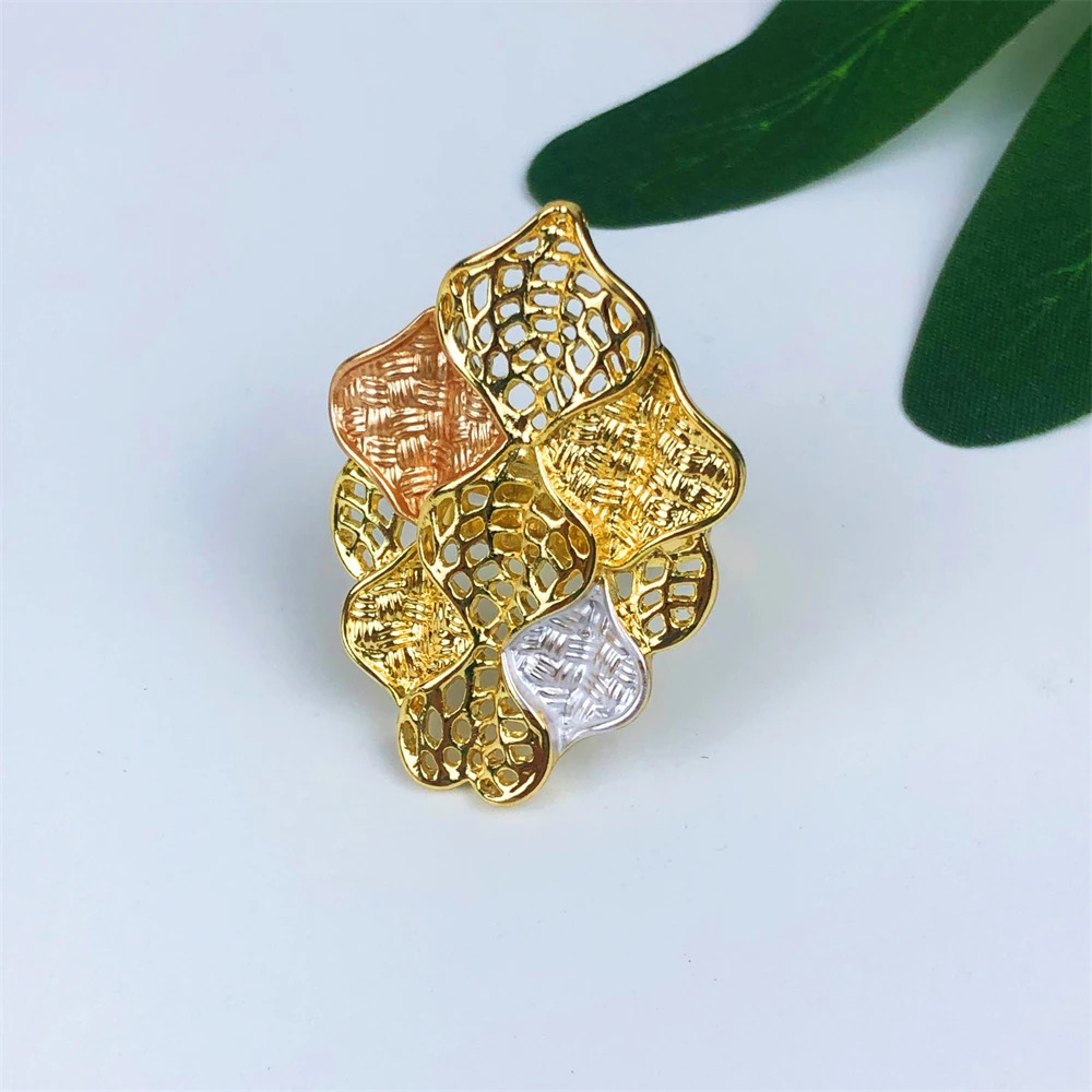 ESALE Italian Ladies Fine Jewelry Sets Gold Color Women Necklace Earrings African Big Jewelry Wedding Party Gift 251016