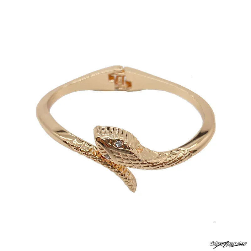 Gold-Plated Snake Bracelet - Fashionable Zinc Alloy Bangle For Women And Girls Ddmywonder