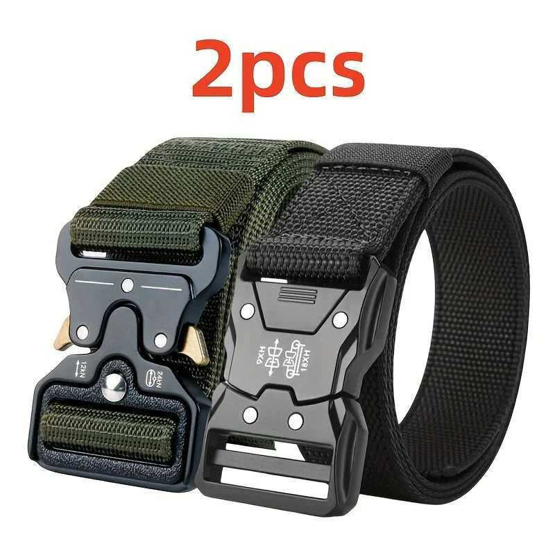 2piece set of new mens waist belt quick release buckle casual belt suitable for cycling climbing fishing golf and other s W251018