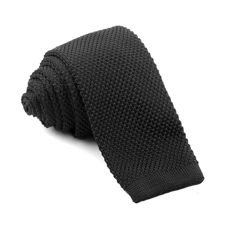 Solid Color Knitted Ties For Men Slim Fashion Neckties Plain Black Red Knit Tie Men Women Neck Knitted Cravatas 251014