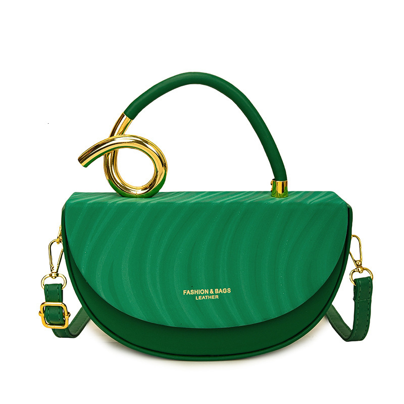 Luxury Brand Designer Bag 2025 New Half-Round Saddle Bag Fashion Niche Design Crossbody Bag Versatile High-End Feel Women's Box Bag