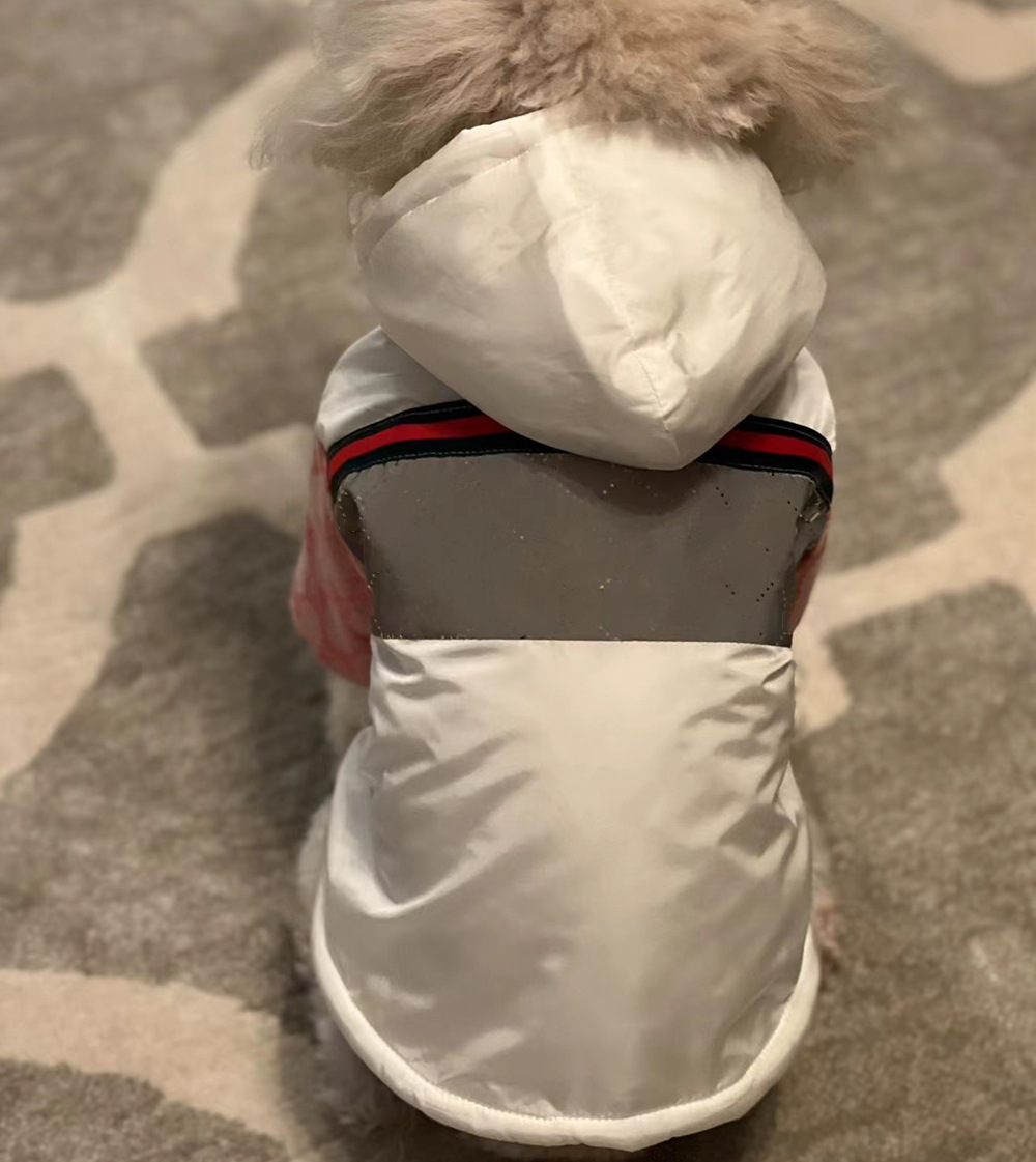 Color-Block designer dog clothes Dog Hoodie Jacket, Zip Up Windbreaker for Small/Medium Pets, Lightweight Hooded Coat with Soft Lining, Spring/Autumn,