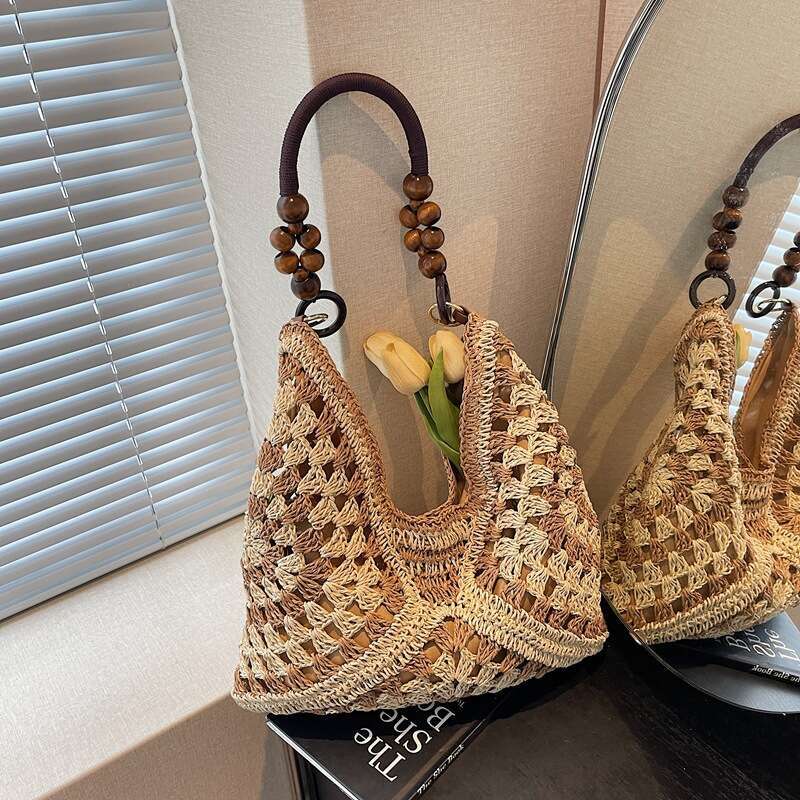 Designer Bag Luxury Bag Super Popular Ins Lazy Woven Straw For Shoulder Bag Women Large Capacity Bohemian Style Vacation Beach