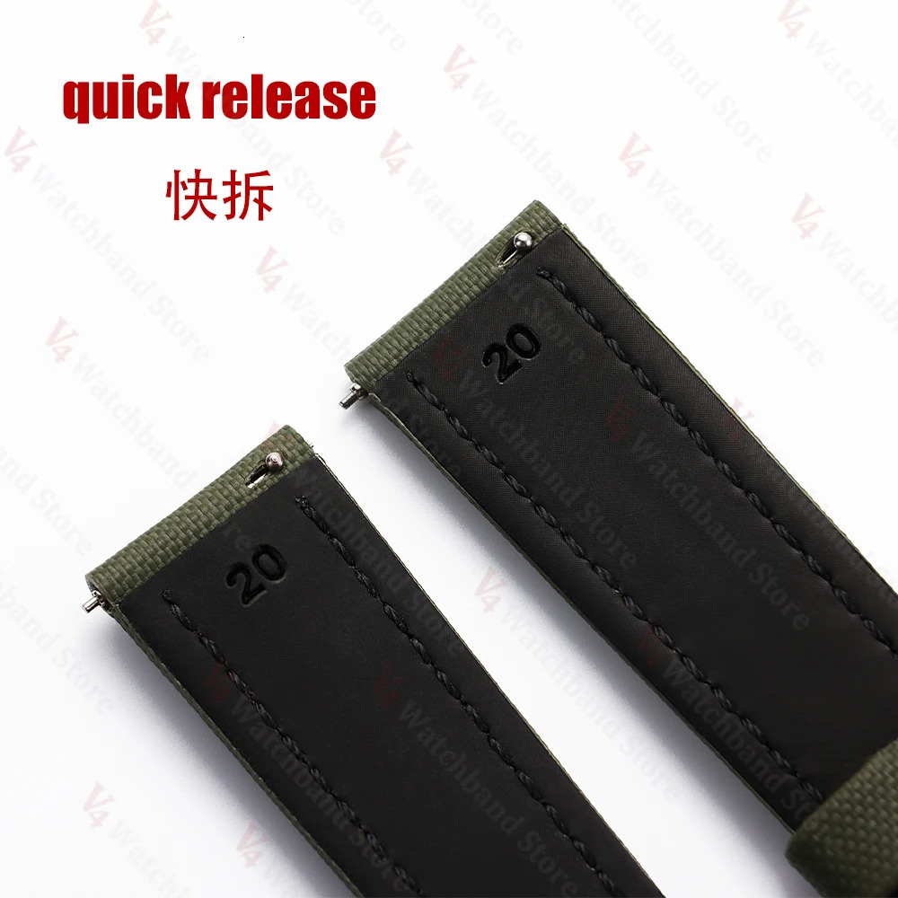 For Omega for Seiko Business Sailcloth Watch Strap 181922mm Butterfly Buckle Waterproof MenWomen Quick Release Watchband 251016
