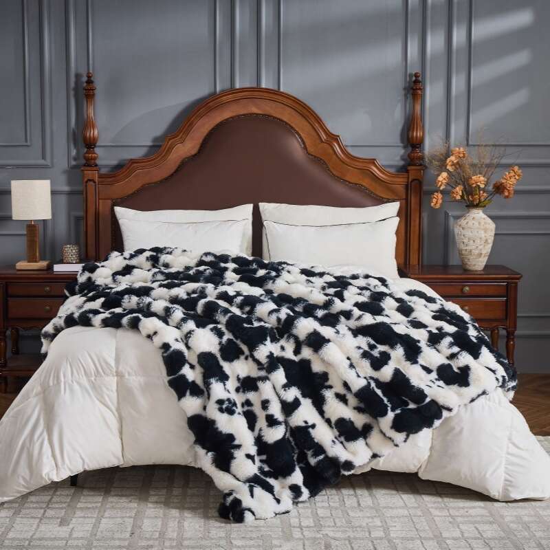 New Imitation Bubble Rabbit Fur Spring Autumn Milk Velvet Single And Double Blanket