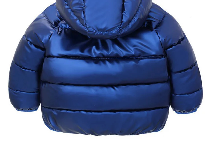 Winter Boys Girls Warm Down Coats Fashionable Casual Solid Color Shiny Ear Hooded Padded Jacket for Little Kids 251017