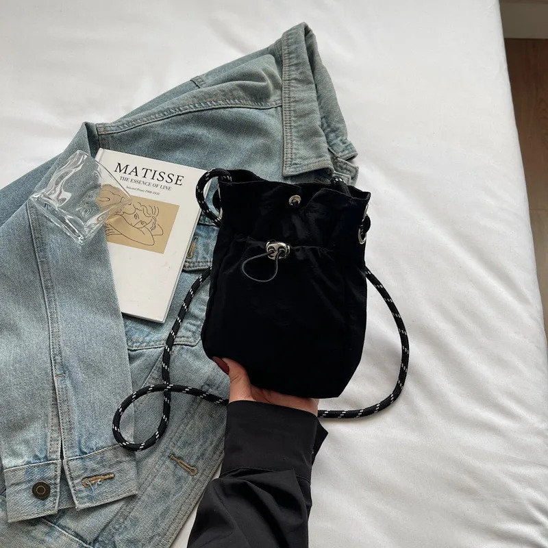 Nylon Crossbody Bag Soft Mini Phone Wallet Multifunctional Square Shoulder Bag Crossbody Purse Canvas Purse Messenger Bag 251014