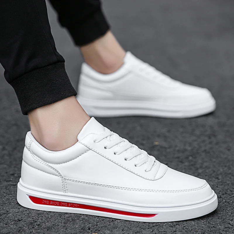 Men Shoes Leather Casual Shoes Classics Slip on for Work Bussiness Office Driving Sneaker Ventilate Versatile Little White 251013