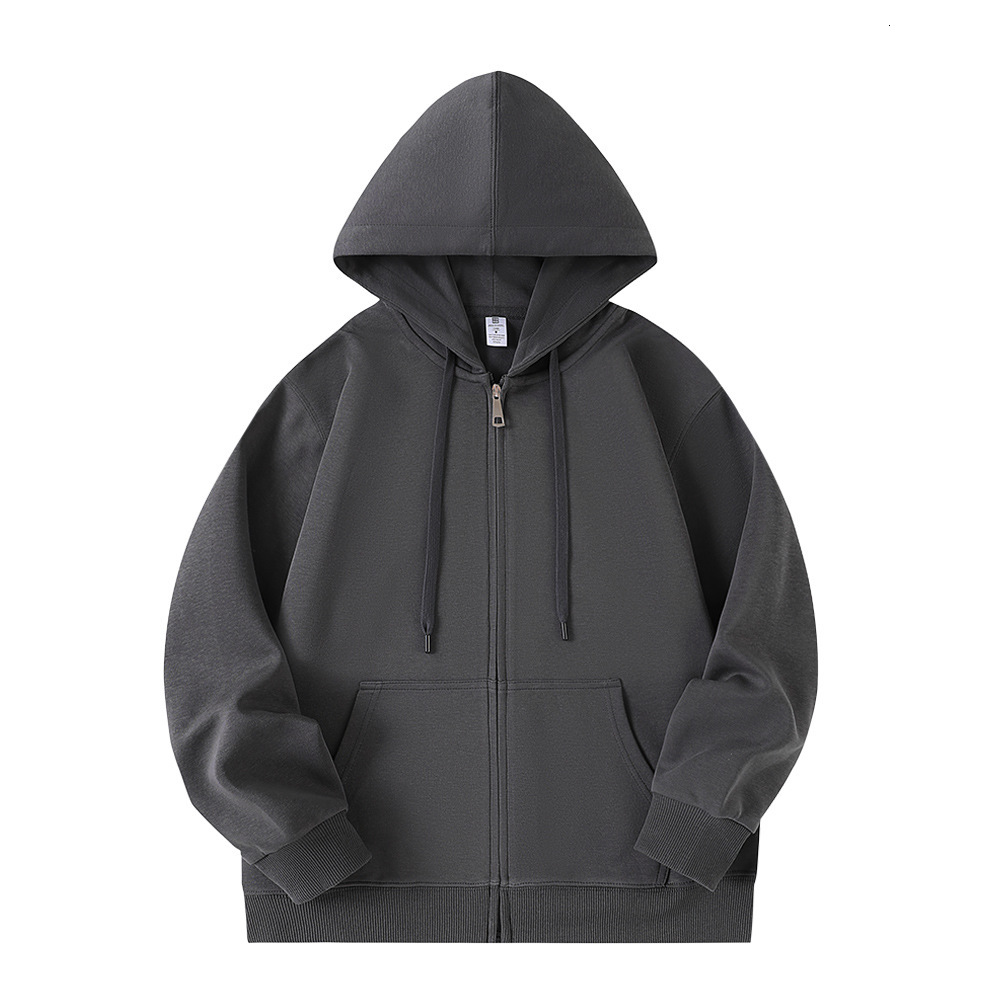 Autumn New 300g Cotton Zipper Hooded Sweatshirt Men's Cardigan American Designer Hoodie Jacket Tracksuit Men Polo Veste Coat Style Oversized Drop