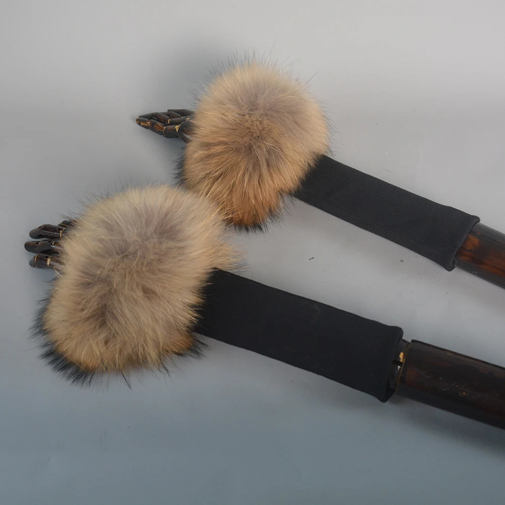 Fox Fur Cuff Arm Warmer Lady Bracelet Real Fur Wristband Glove High Quality Fox fur Cuffs Wrist Warmer 251015