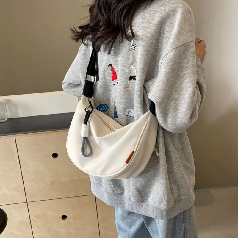 Fashion Crossbody Bag Simple Wide Shoulder Strap Single Shoulder Bag Original Style Commuting Dumpling Women Bag 251014
