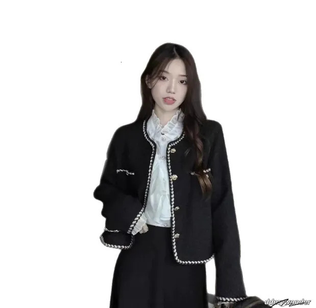 Elegant Tweed Cropped Jacket - Women's Vintage Quilted Coat For Commute & Winter Outwear Ddmywonder