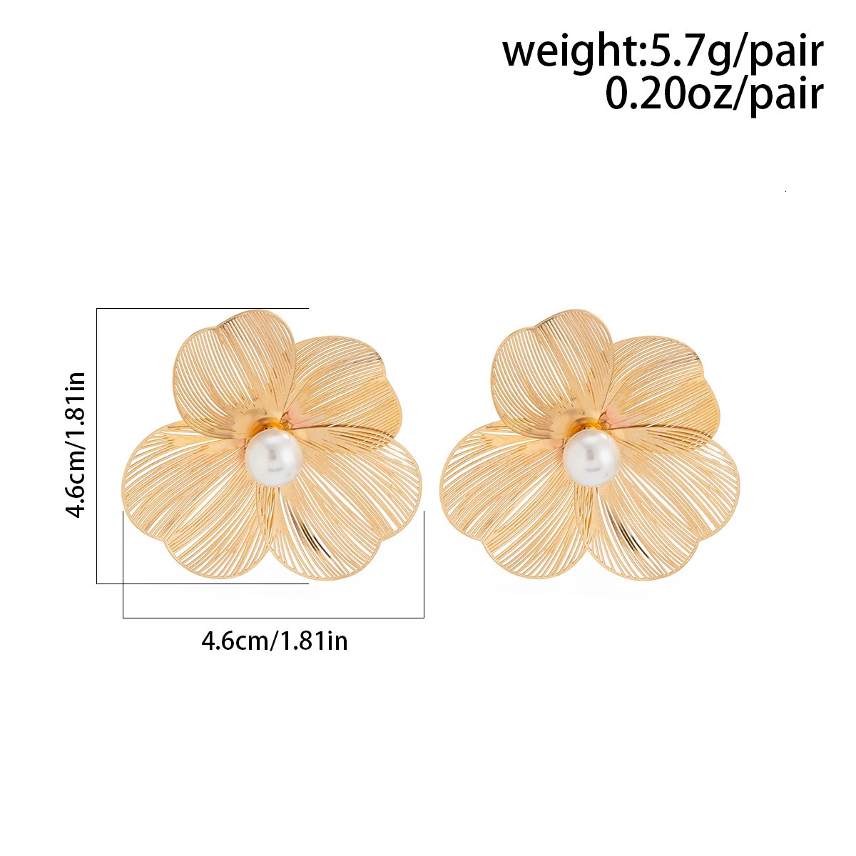 Ingemark Punk Vintage Metal Petal Flower Stud Earrings Women Girls Trend Goth Geometric Piercing Earring Jewelry Steampunk 251013