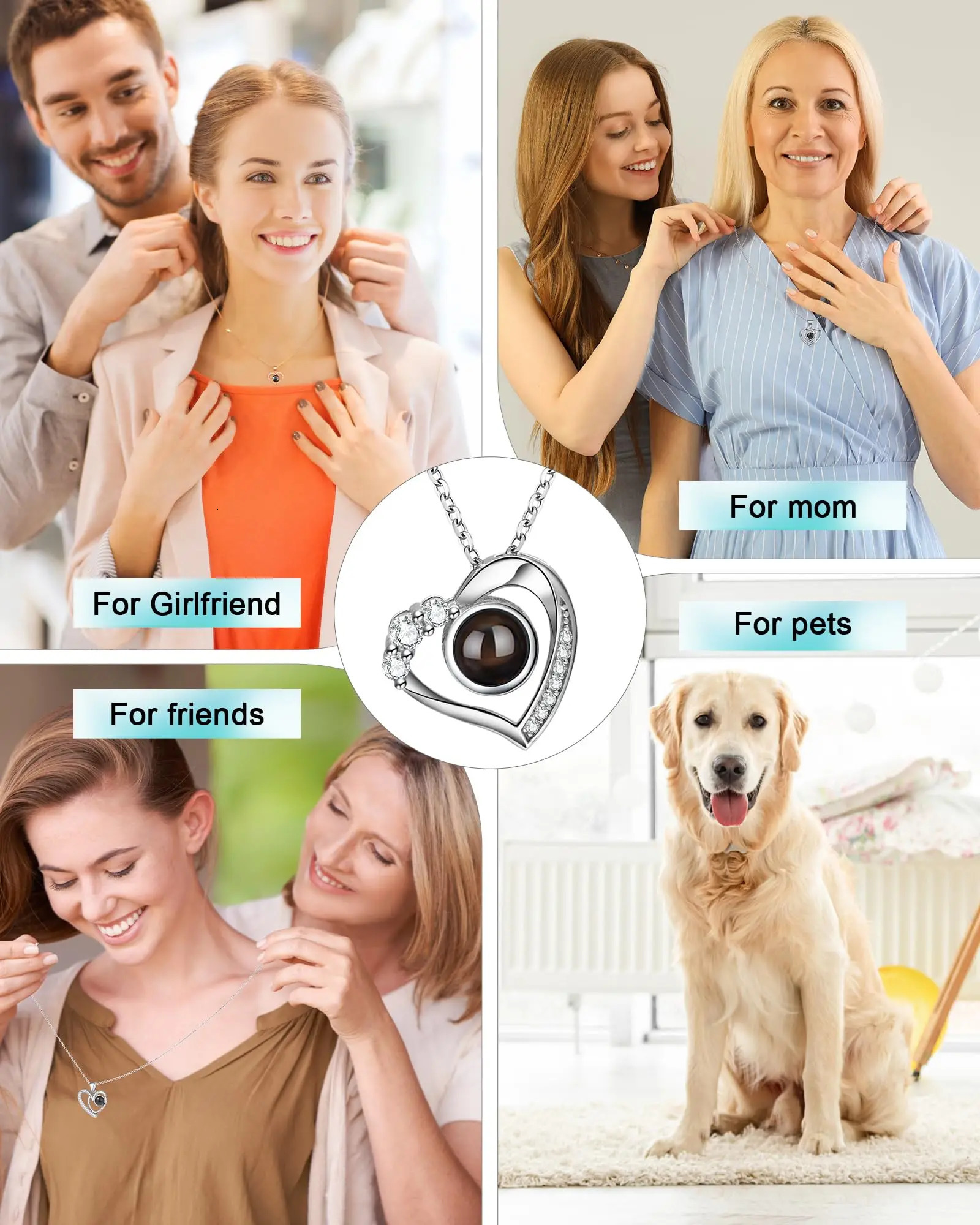 Custom Po Projection Camera Necklace Personalized with Picture Inside Gifts for Women Mom Girlfriend Wife 251008