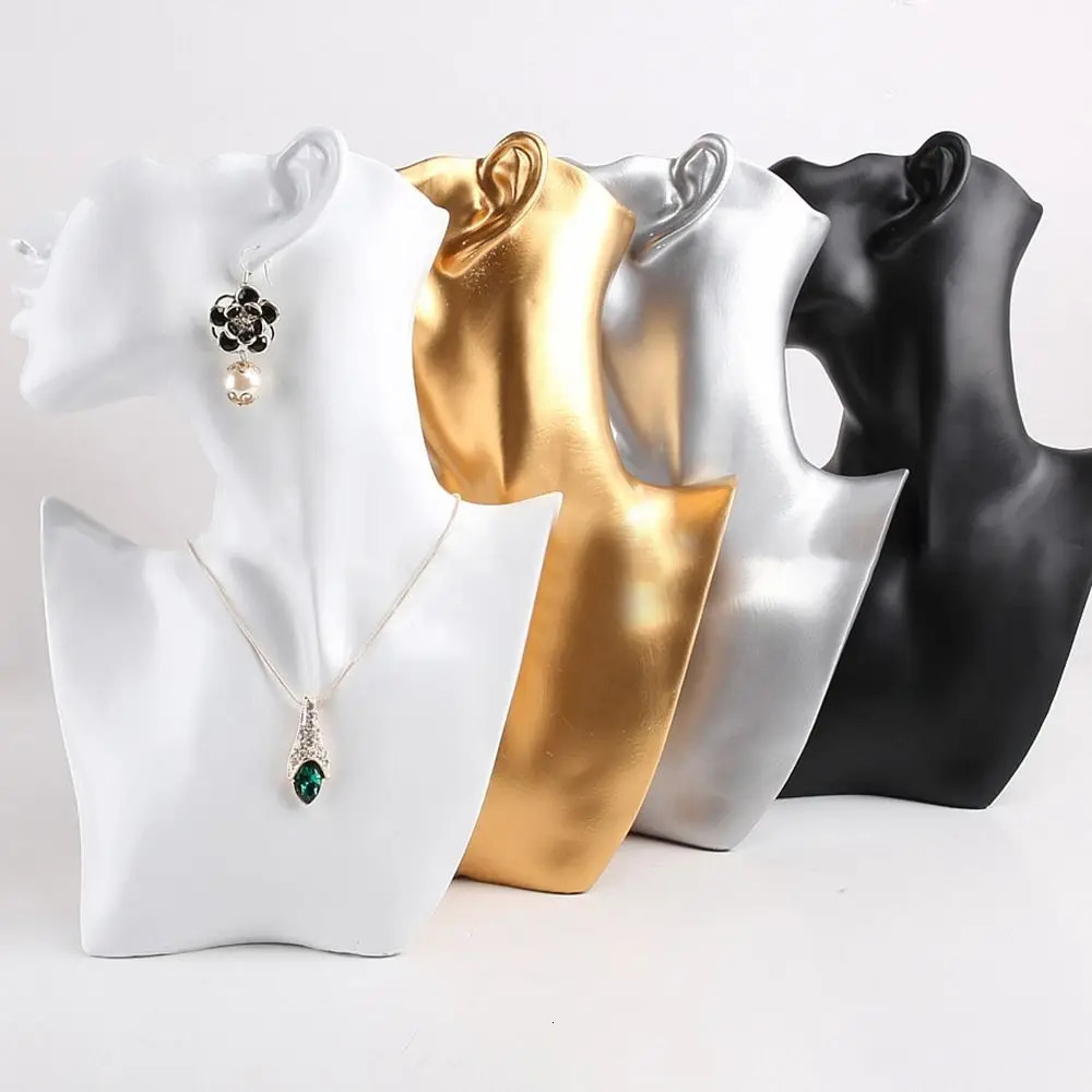 Resin Mannequin Jewelry Display Stand Head Bust Portrait Side Face Mannequin Jewellery Storage Rack Holder Unique 251016
