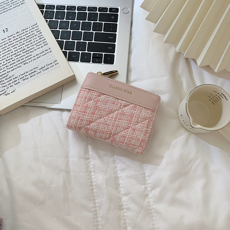 Luxury Brand Designer Bag Women's Wallet Ins Style Korean Short Small Style Large Capacity Women's Student Solid Color Simple Wallet