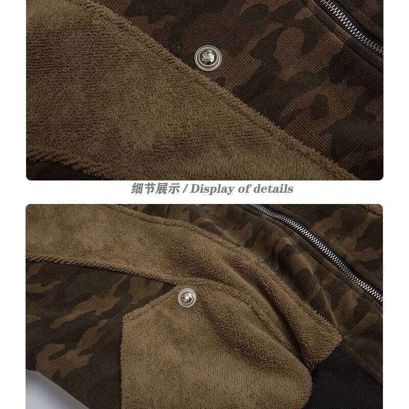 Winter Trend New Fashion Thick Camouflage Cold Loose Male Hip Hop Popular Casual Hooded Couple Jacket