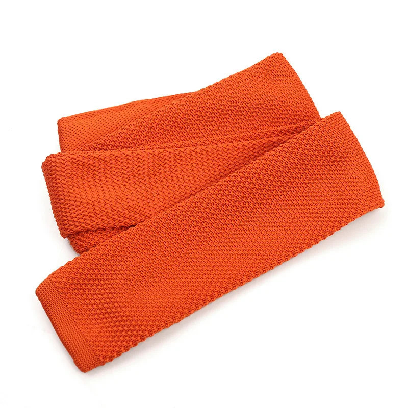 Solid Color Knitted Ties For Men Slim Fashion Neckties Plain Black Red Knit Tie Men Women Neck Knitted Cravatas 251014