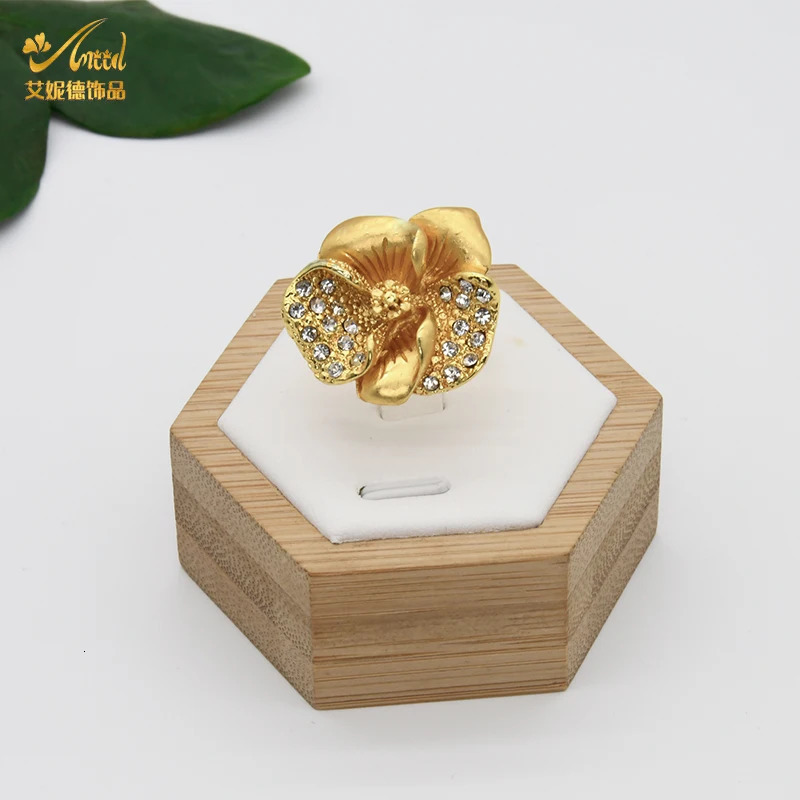 ANIID African Jewelery Sets Flower Earrings Choker Necklace Bracelet Hawaiian Indian Dubai Golden Jewelry For Women Accessories 251016