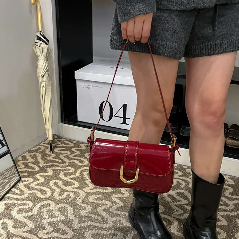 Designer Bag Luxury Bag Underarm For Women 2025 New Shoulder Bag Trendy Red Shoulder High-End Melad Commuter Crossbody Small Square