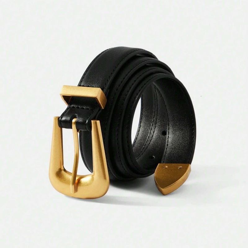 Genuine Leather Belt for Women Burgundy Leather With Gold Metal Buckle Casual Fashion Belts for Jeans Dresses 251016