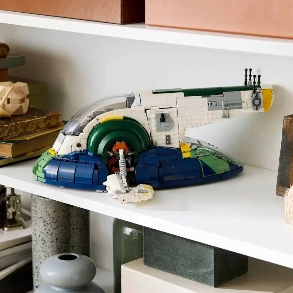 MINISO FIT 75409 UCS Firespray Starship Model Building Blocks DIY Bricks Toys For Kids Adult Christmas Birthday Gifts Z251018