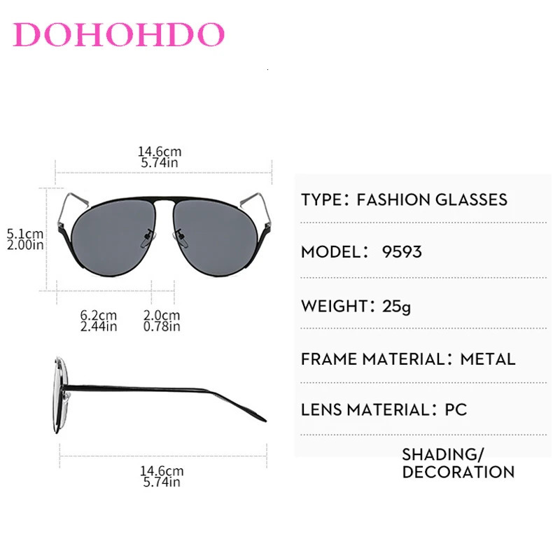 Retro Oversized Oval Pilot Punk Metal Women Sunglasses Big Frame Sunglass Men Outdoor Driving Shades Ladies UV400 251016