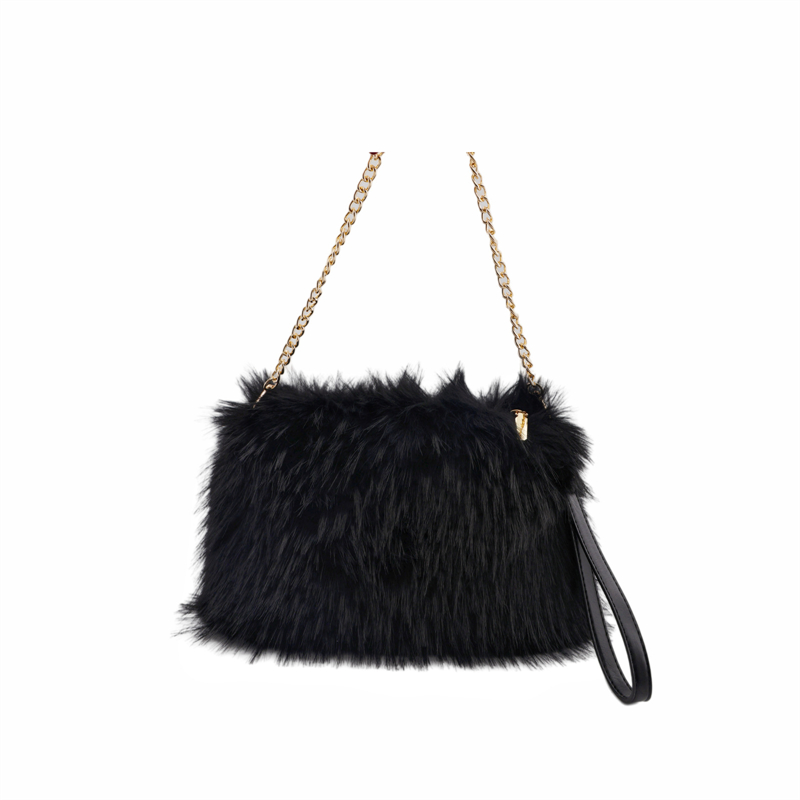 Free shipping Design Package Autumn Winter New Plush Mobile Phone Bag Crossbody Bag Handheld Zero Wallet Crossbody Cool Sassy Raccoon Hair Imitation B