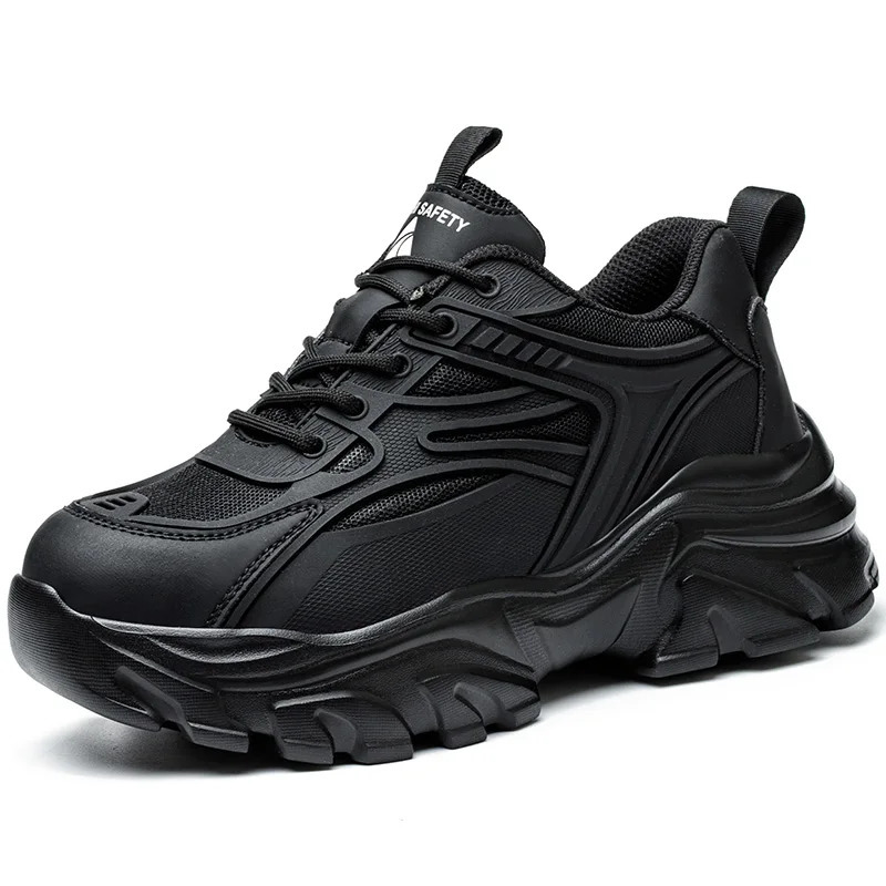 Women Safety Shoes For Work Safety Boots Breathable Steel Toe Puncture Proof Sport Work Sneakers Construction Tactical Boots 251011