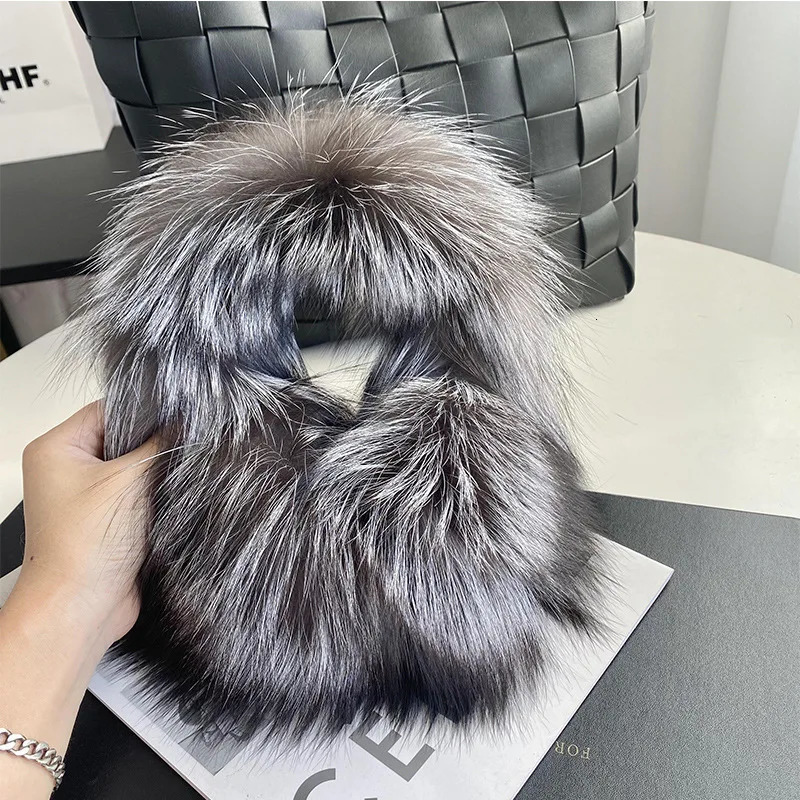Fox fur earmuffs are windproof and warm in winter ear caps are thickened on both sides and covered with plush big ears 251014