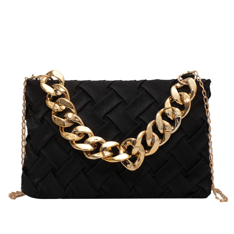 Luxury Brand Designer Bag 2022 New Simple Chain Shoulder Bag Solid Color Fashion Pleated Bubble Casual Texture Crossbody Small Square Bag