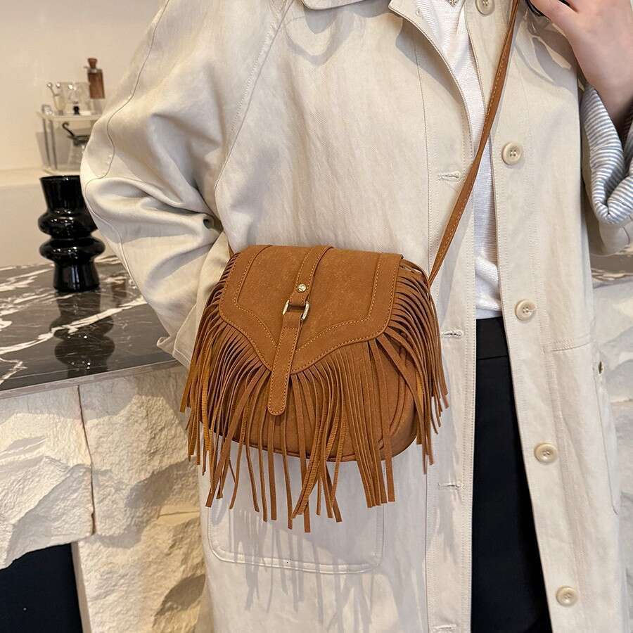 Designer Bag Luxury Bag New Niche Design Shoulder Bag Tassel Bohemian Style Crossbody Fashion Matte Shoulder