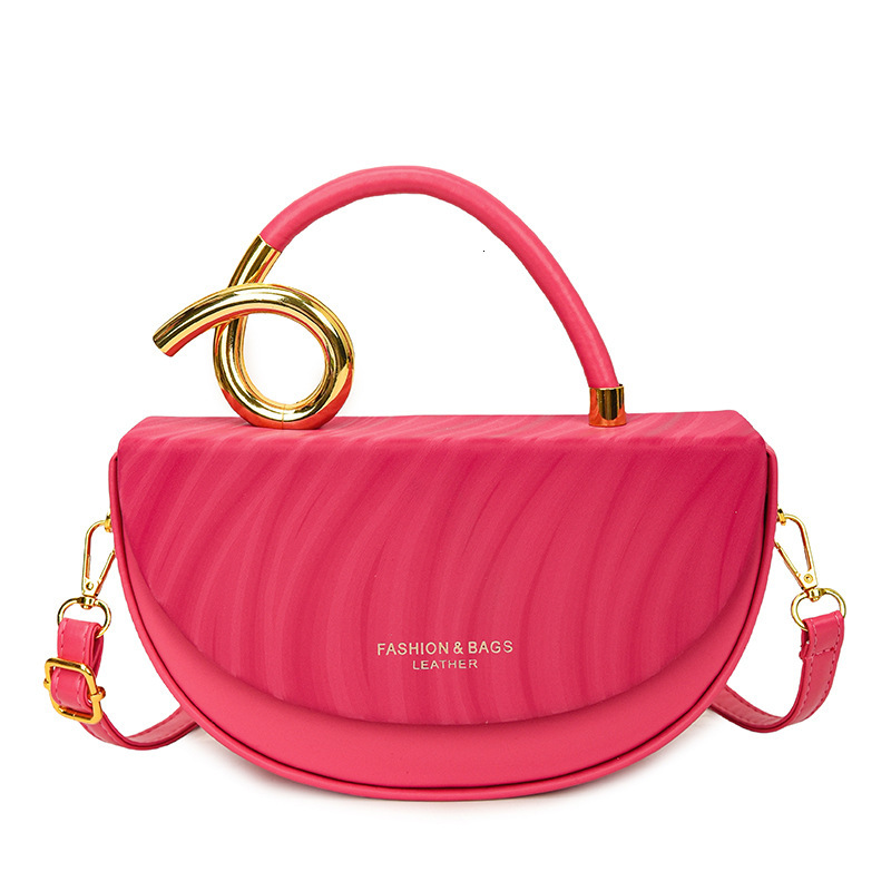 Luxury Brand Designer Bag 2025 New Half-Round Saddle Bag Fashion Niche Design Crossbody Bag Versatile High-End Feel Women's Box Bag