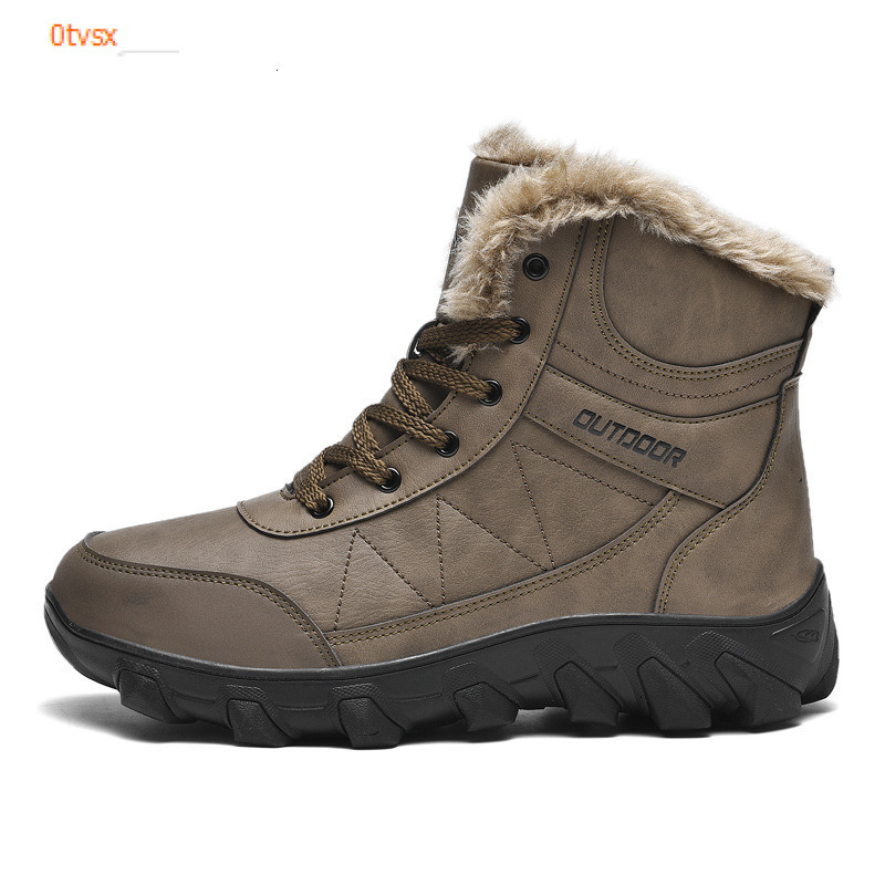 Oversized cross-border cotton shoes men's winter anti slip and waterproof outdoor sports shoes designer shoes with thick velvet snow boots