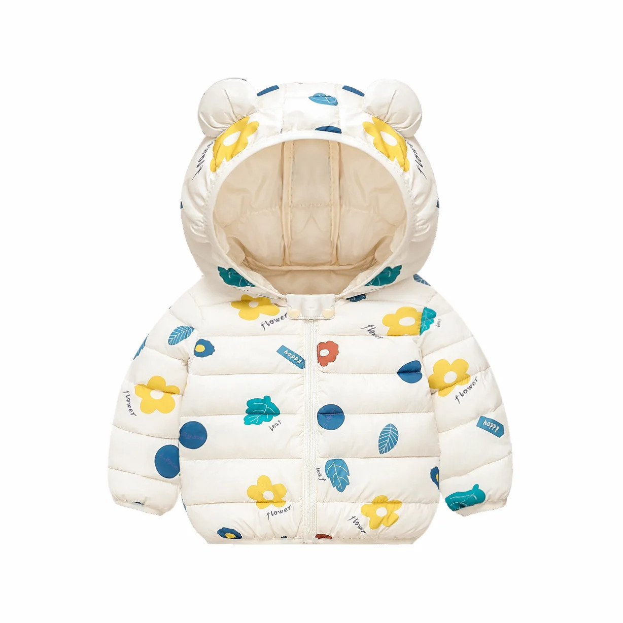 Children Down Cotton Jacket Baby Autumn Winter Light Thin Outerwear 13Years Baby Boys Girls Zipper Hooded Coat 251017