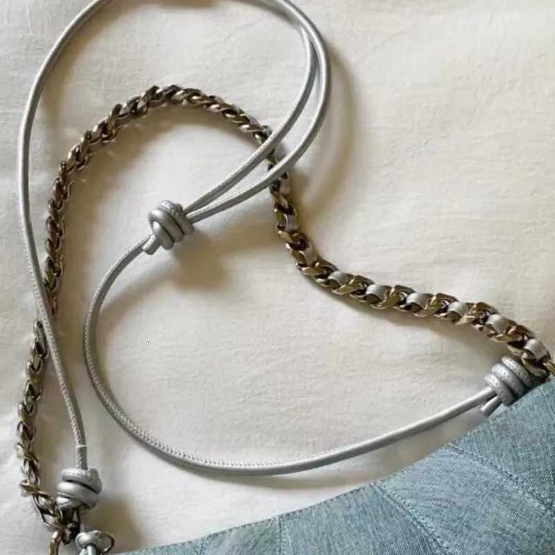 JIAERDI Retro Denim Hobos Bags Purse Women Hot Girls Chain Chic Light Blue Messenger Bag Female Harajuku Aesthetic Crossbody Bag Z251018