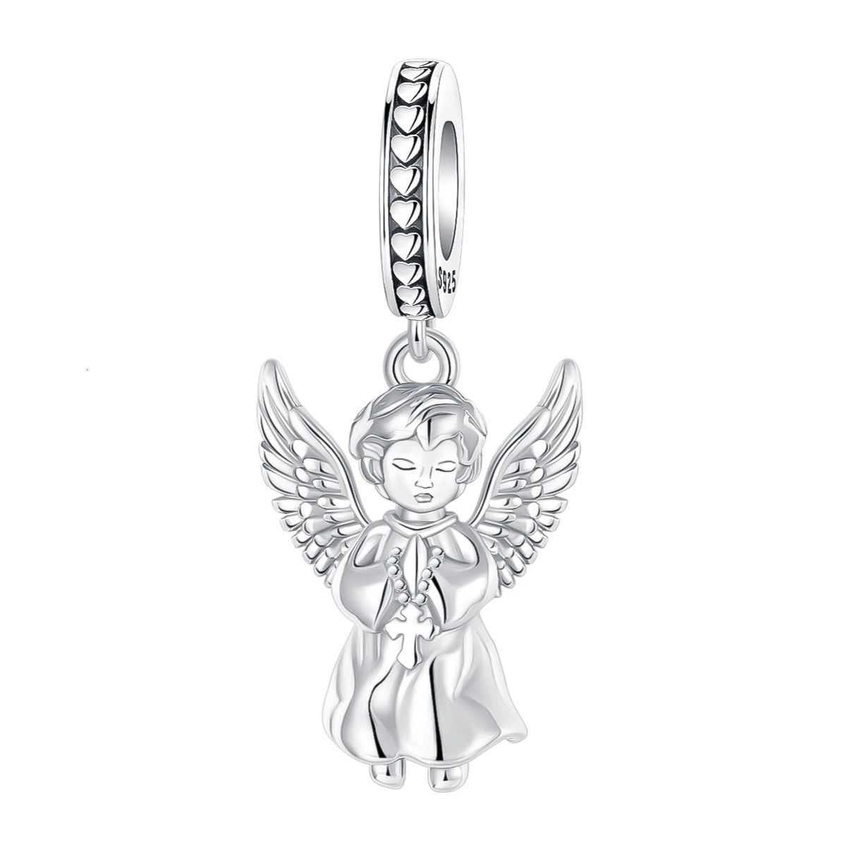 925 Sterling Silver Angel Cross GOD Charms The Bible Beads Lucky Cat Dragon Pendant Fit Original Bracelet Charm Jewelry 251011