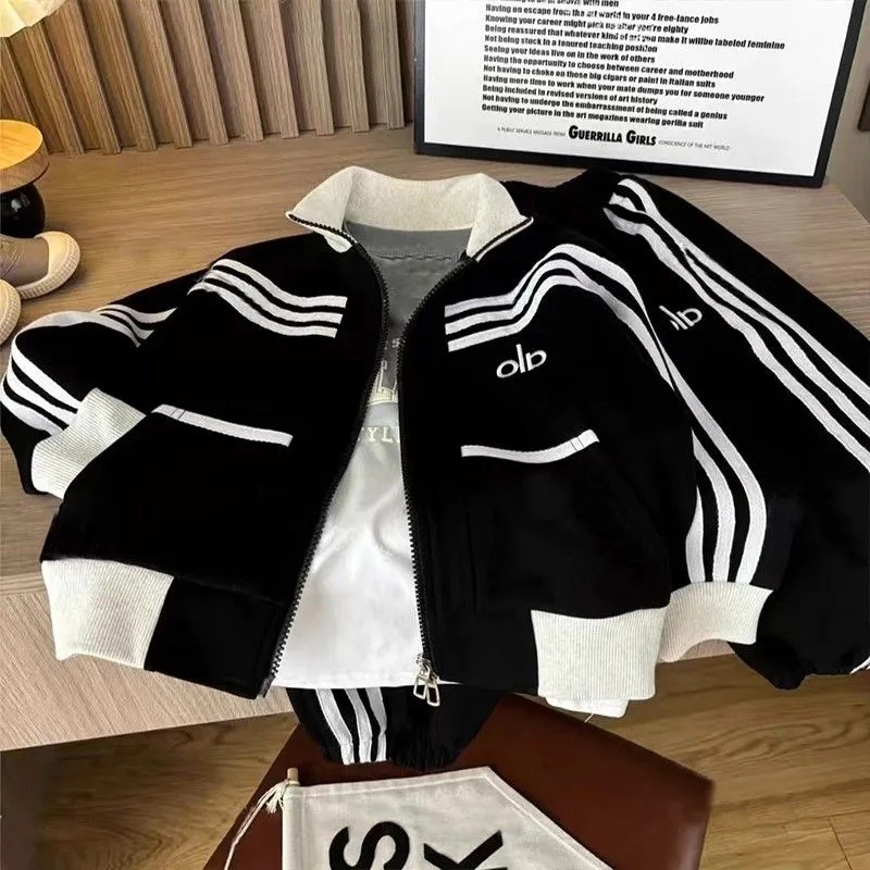 Luxury Kids Clothing 2025 Trendy Striped Kids Set, Fashion Sportswear for Big Kids & Youth, Boys Girls Autumn Casual Outfit