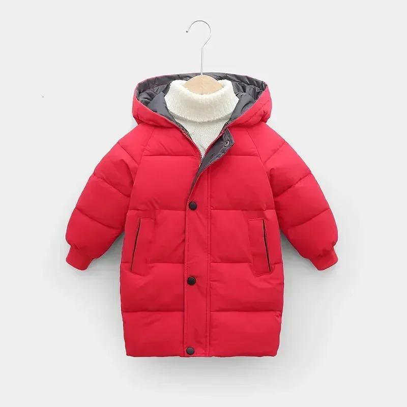 Children Down Outerwear Winter Kids Clothes Boys Girls CottonPadded Parka Coats Thicken Warm Long Jackets 251017