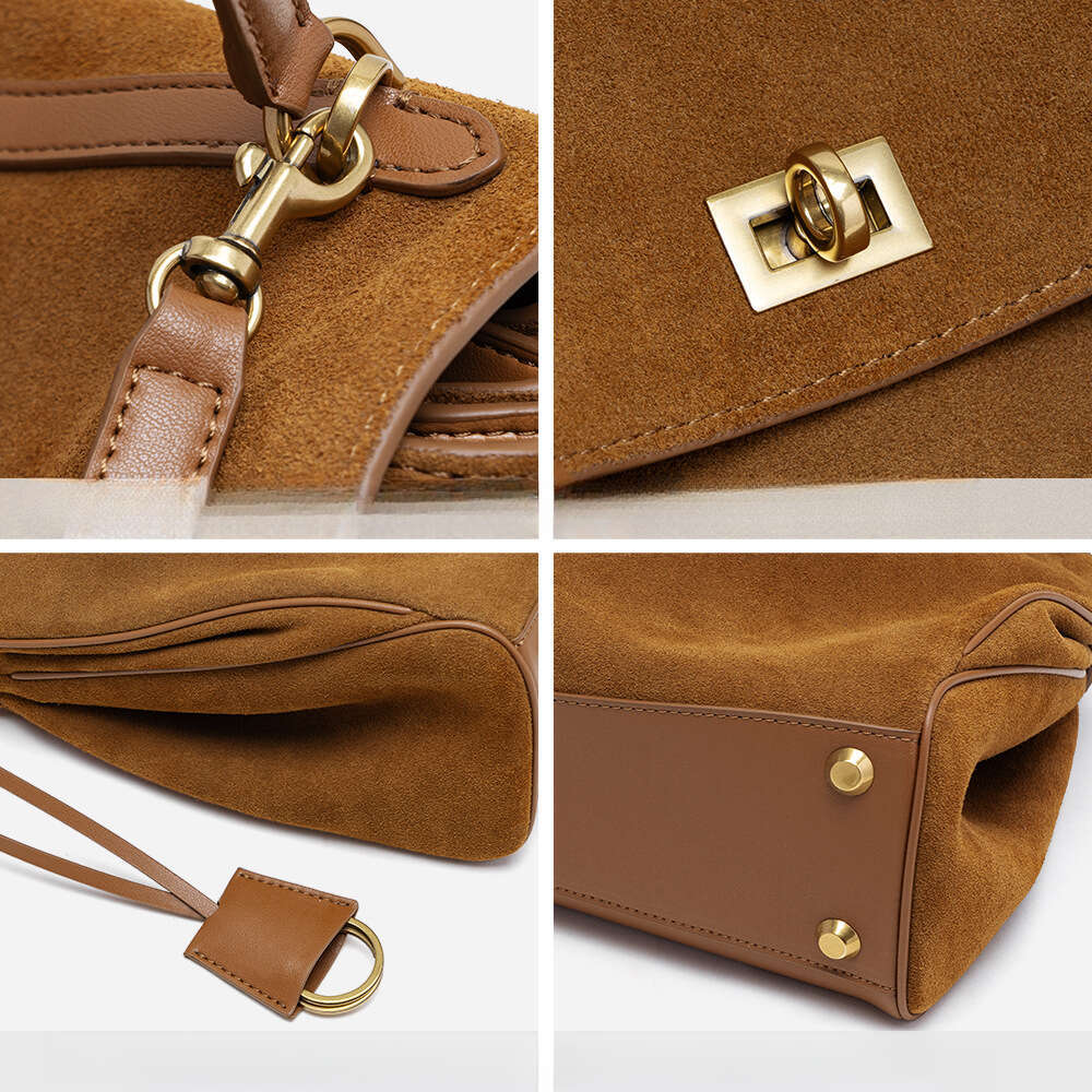 Autumn and Winter New Genuine Leather Women's High-end Light Luxury Matte Cowhide Tote Large Capacity Commuter Underarm Shoulder Bag