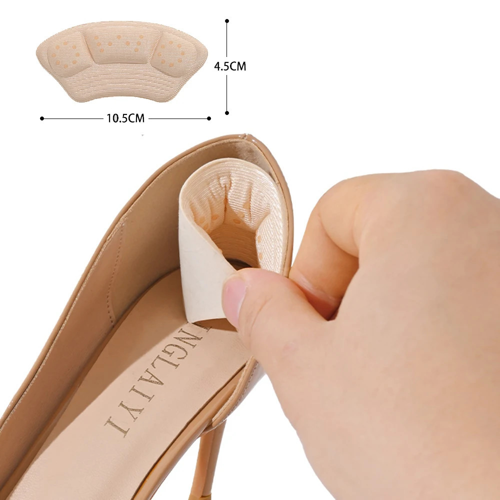 2Pair Insoles Patch Heel Pads Sneaker Shrinking Size Insole Antiwear Feet Shoe Pads Adjust Size High Heel Cushion Insert Insole 251013